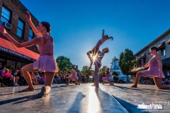 Generations dancers perform on West College against the setting sun on the last Fourth Friday of the season and the last day of summer. My Final Photo for September 22, 2023. 