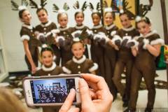 Dancers dressed as reindeer gather for a group photo after their performance onstage at Generations Christmas show Saturday afternoon. My Final Photo for Dec. 3, 2016.