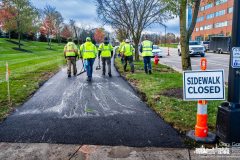 The work crew that just finished laying an asphalt bike path along Africa Road north of Polaris Parkway leaves the job using the path they just completed. My Final Photo for November 10, 2023.