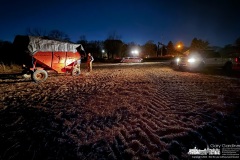 Kevin Scott and Rodney Parker work into the night to fill wagons with soybeans harvested from the Braun Farm. My Final Photo for November 15, 2023.
