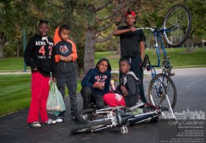 Neighborhood kids with their bikes