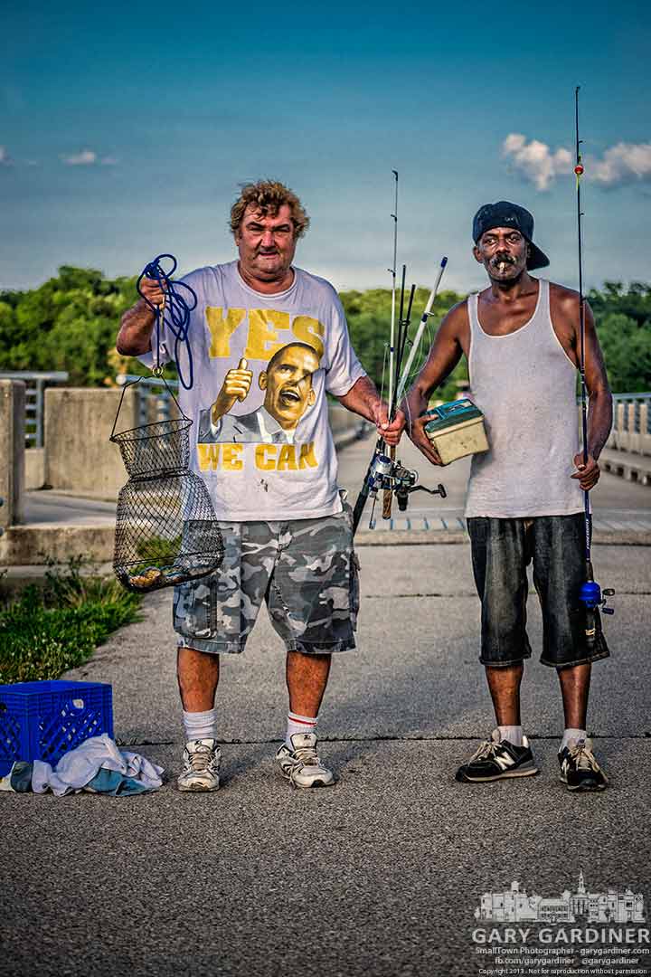 Two fishermen leave Hoover Dam after a nearly fruitless afternoon of fishing along the dam's shoreline. My Final Photo for July 14, 2013.