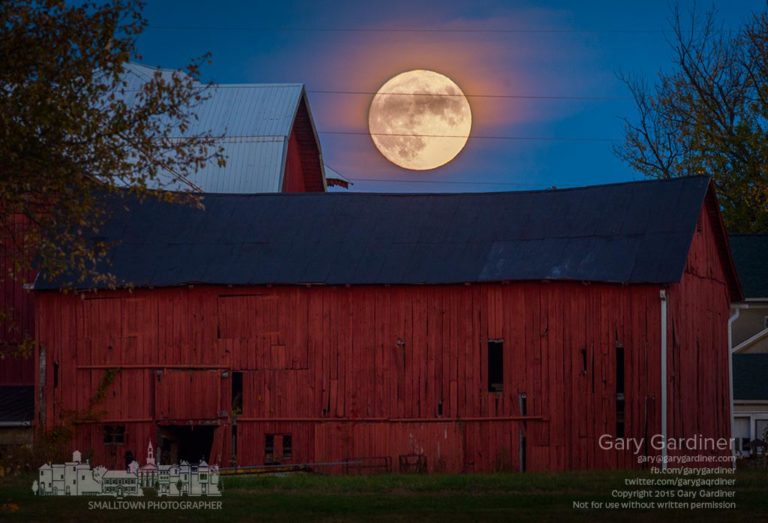 Full moon over the barn - My Final Photo