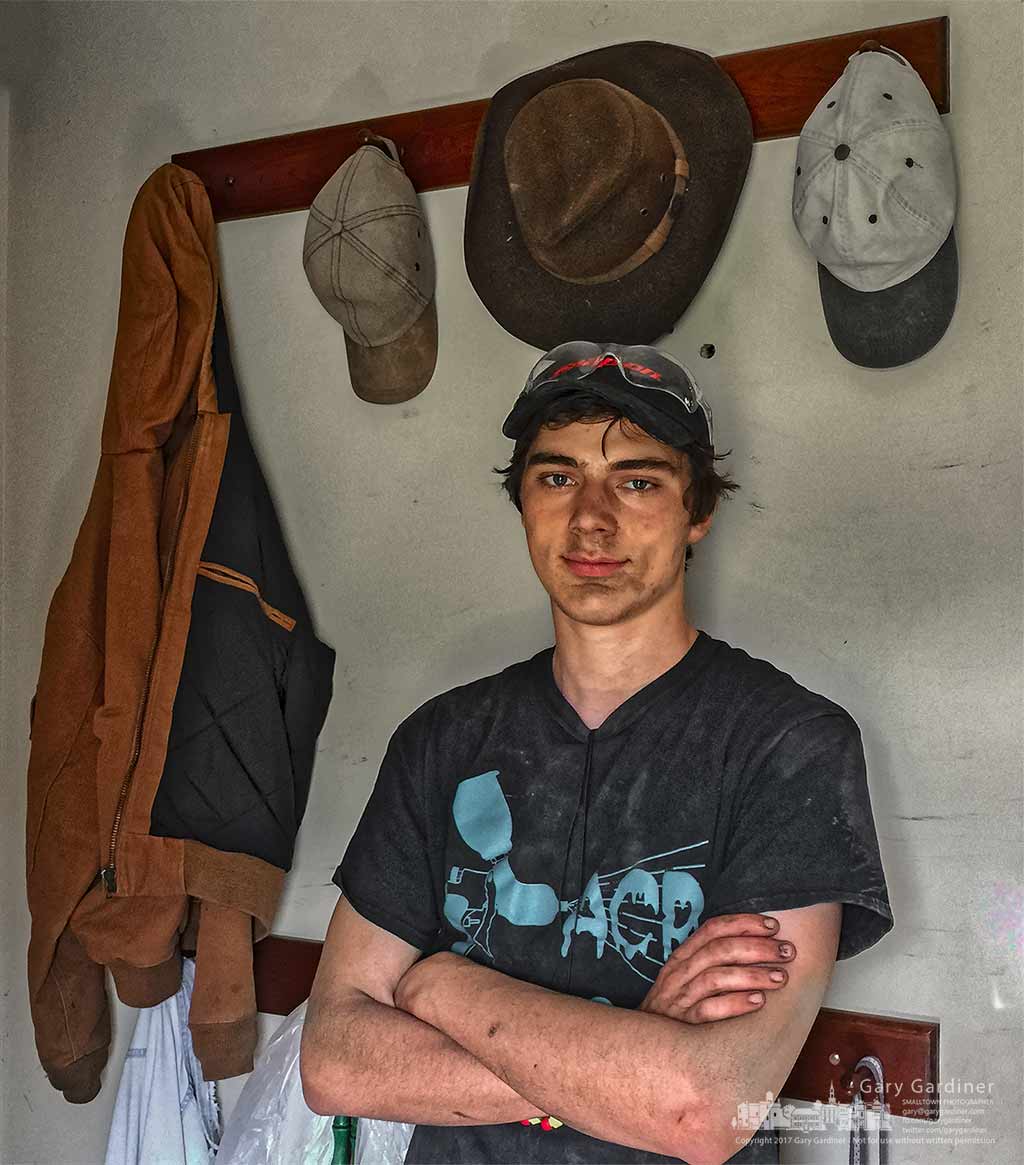 Home from a day of work