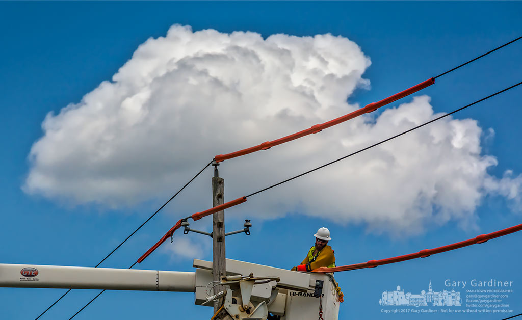 Working under nearly clear sky