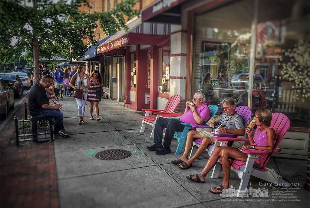 On the sidewalk Uptown