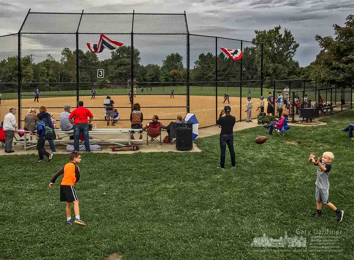 Football at the baseball fields