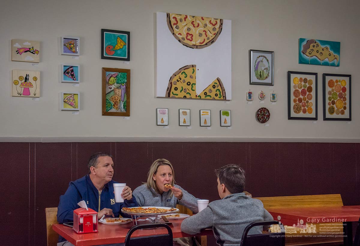 Pizza dinner and pizza art