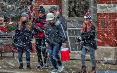 Shopping in the snow