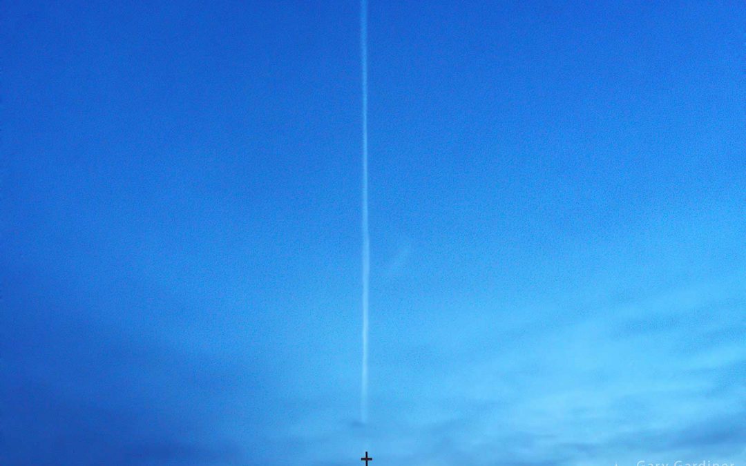 The cross and the contrail