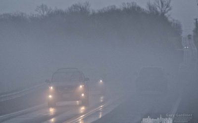 Afternoon fog over Hoover