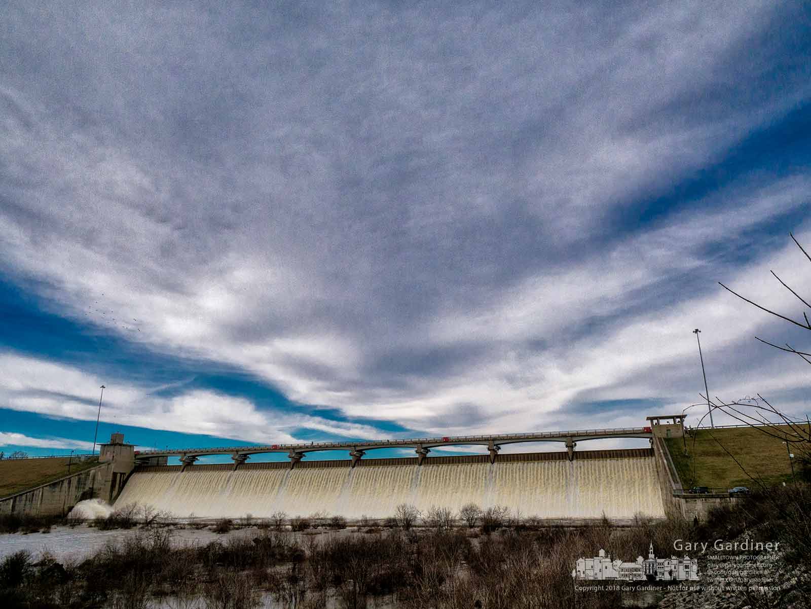 Winter clouds move across the sky over Hoover Dam where heavy rains have raised the water level high than normal for this time of the year. My Final Photo for Feb. 25, 2018.