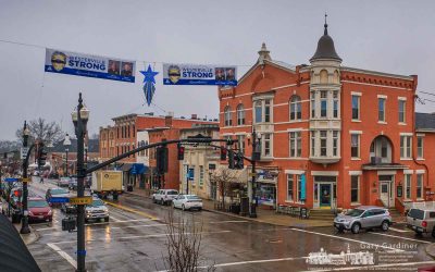 Banners across State and Main