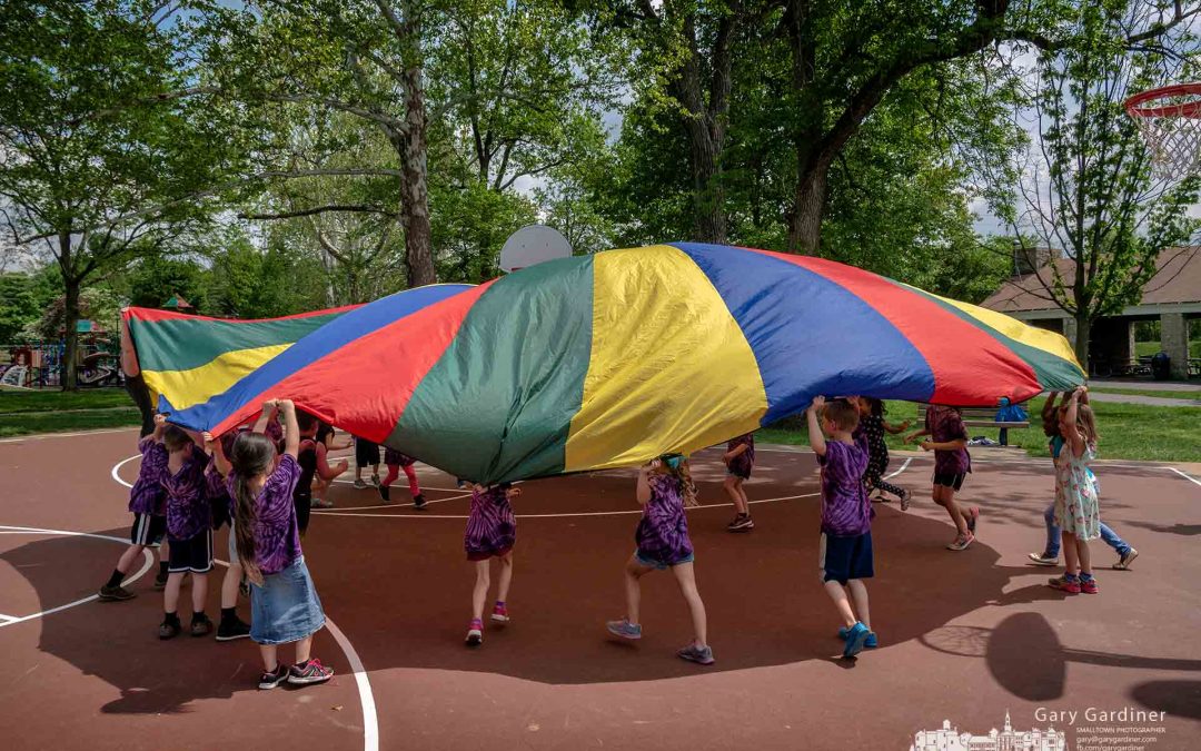 Rainbow Parachute Fun At The Park