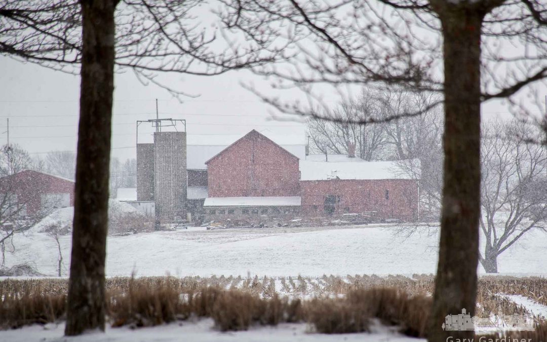 Snow Across The Farm Field