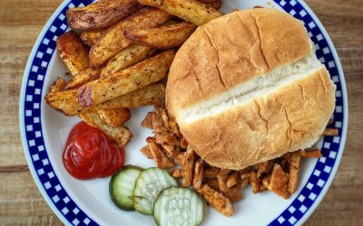 Blue Plate Special – BBQ Pork and Air-Fried Potatoes