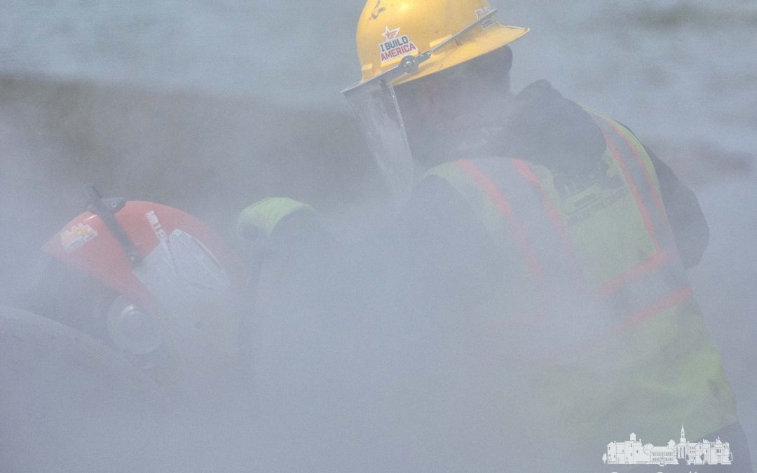 Concrete Cutting Creates Covering Cloud