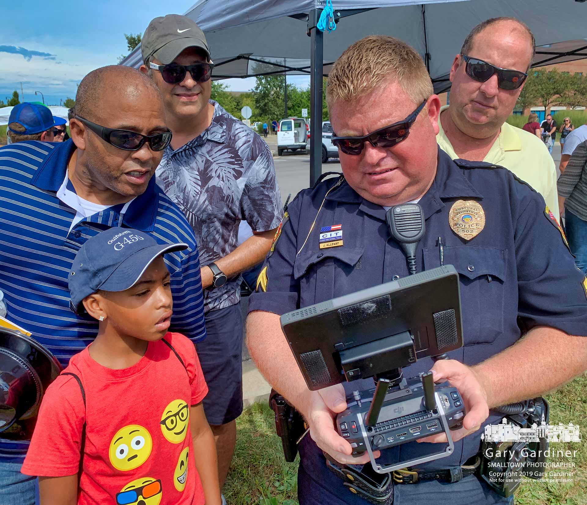Westerville Police Officer Justin Alloway shows the operation of one of the city's drones during a demonstration at Cops and Kids Day. My Final Photo for Sept. 15, 2019.