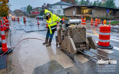 Work Continues In The Road