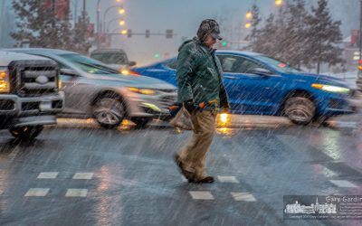Rush Hour Snow Crossing