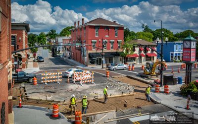 State And College Crosswalk Construction