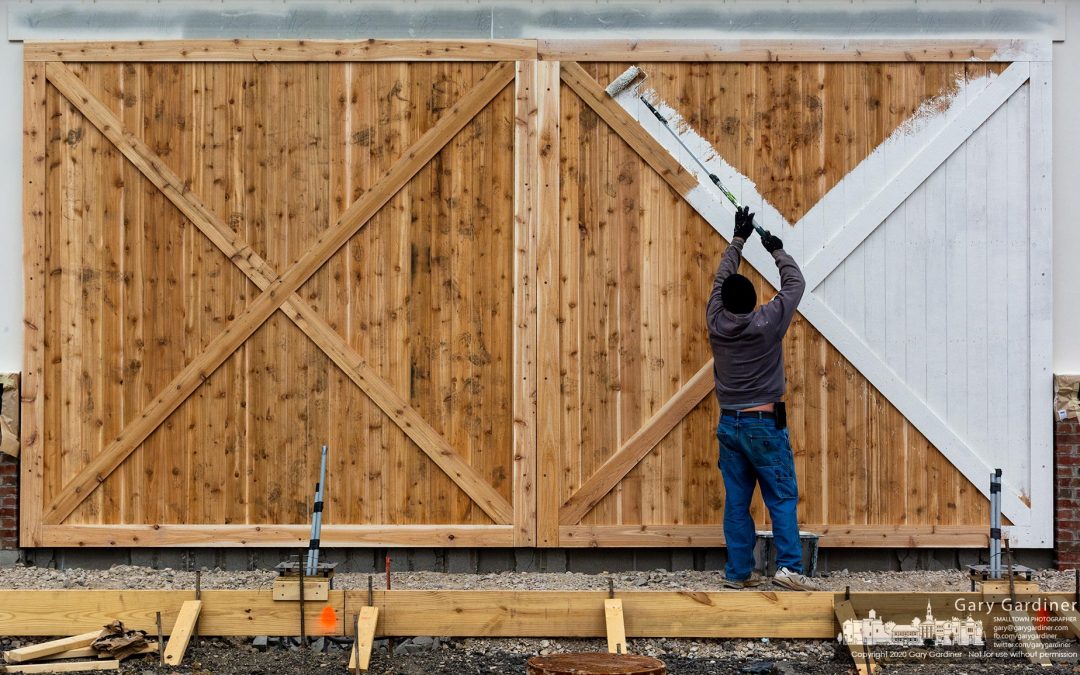 Painting The Carwash Barn Door