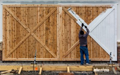 Painting The Carwash Barn Door