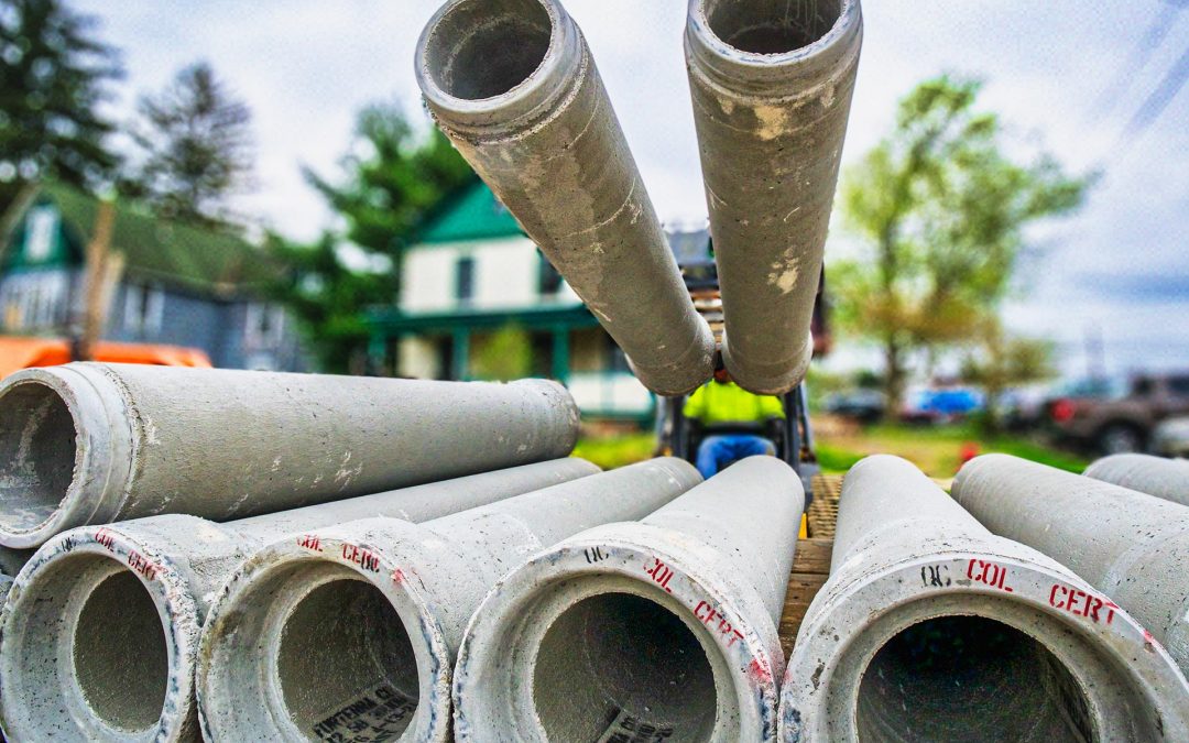 Draining City Hall Parking
