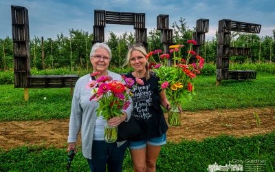 Mother, Daughter, Flowers, And Love