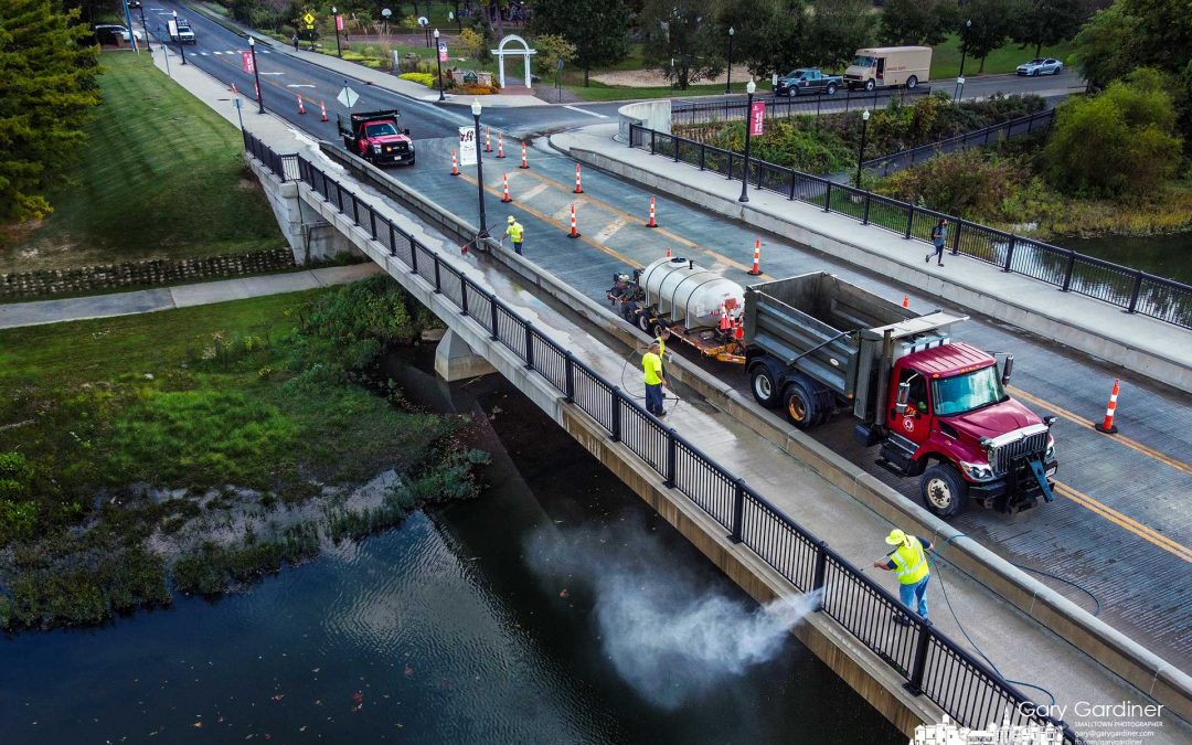 Cleaning The Main Street Bridge