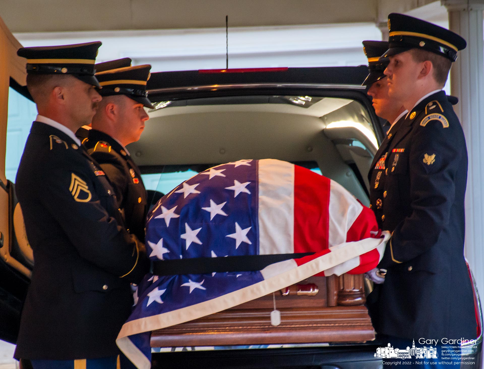 A U.S. Army honor guard delivers the casket of Korean War veteran Jack Lilley who was killed in action 71 years ago and only recently identified as the brother of David Lilley of Westerville. My Final Photo for June 10, 2022.