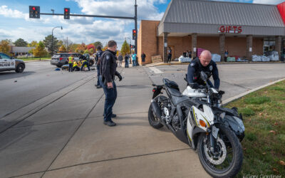 Motorcycle-Truck Crash