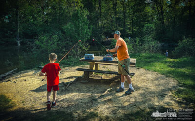 Father and son Afternoon Fishing