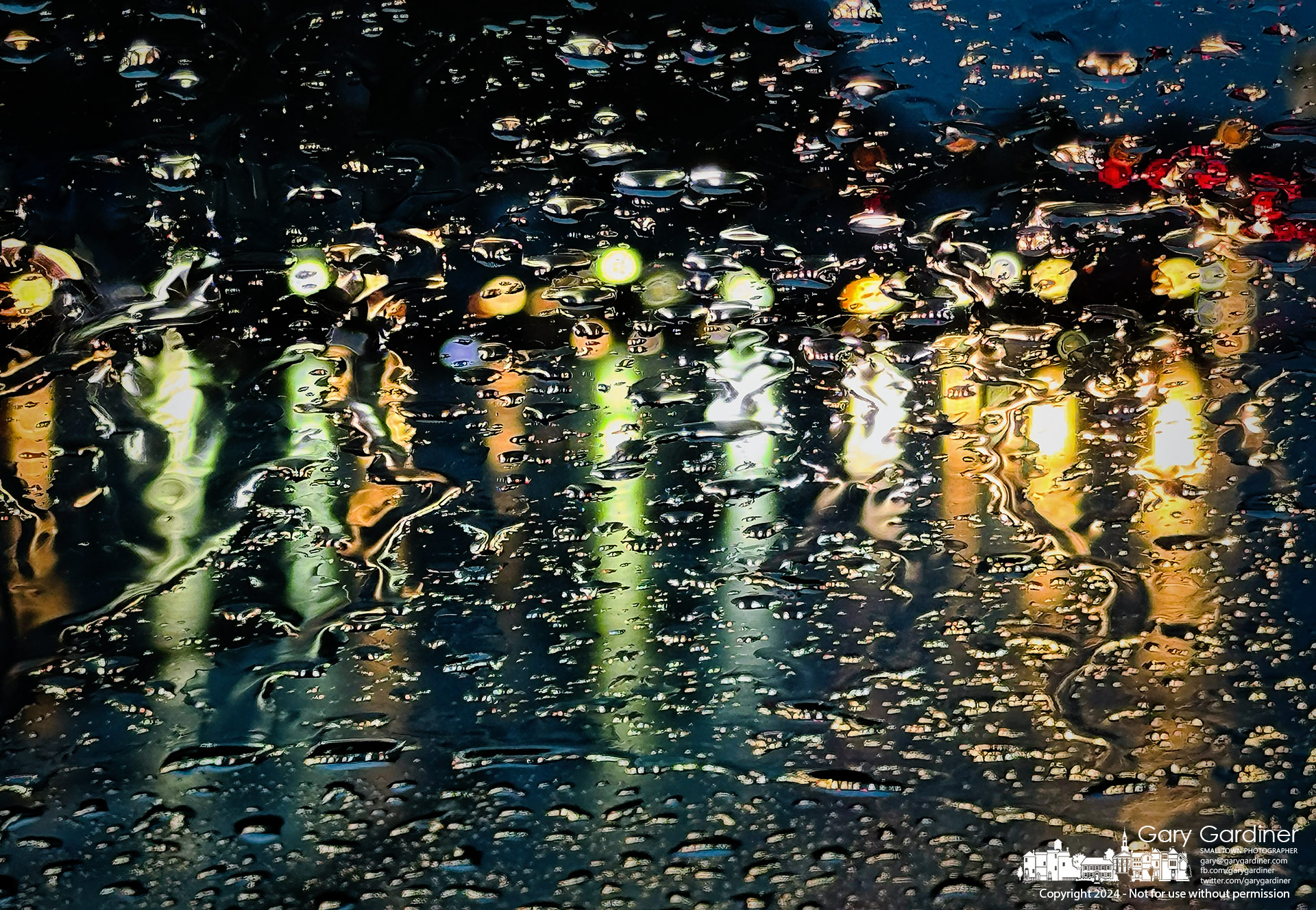 The variety of headlight colors is reflected in a rainy intersection as I traveled to the grocery store for staples such as decongestant, expectorant, NSAID, and a variety of liquids. My Final Photo for November 22, 2024.