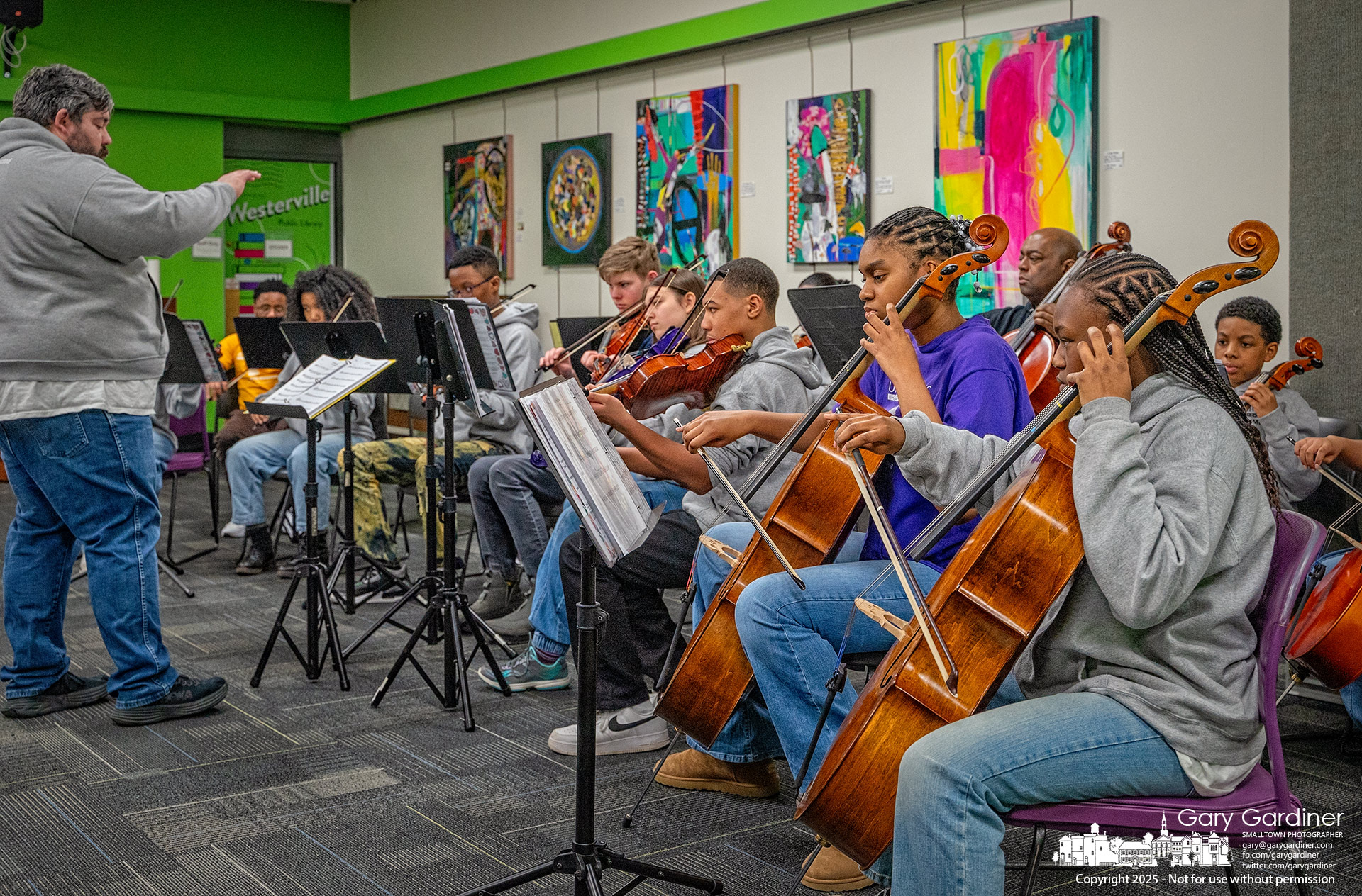 Urban Strings Columbus performs Sunday afternoon at the Westerville Library as the library celebrates Black History Month. My Final Photo for February 9, 2025.