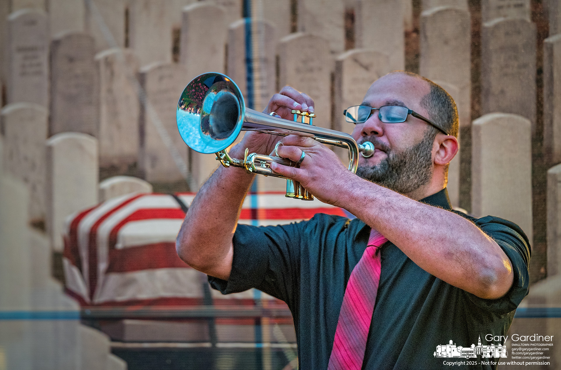 Martin Williams plays “Taps” to conclude the day at Sunday’s Field of Heroes in Westerville. My Final Photo for May 25, 2025.