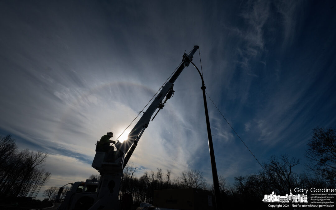 Streetlights Under The Winter Sun