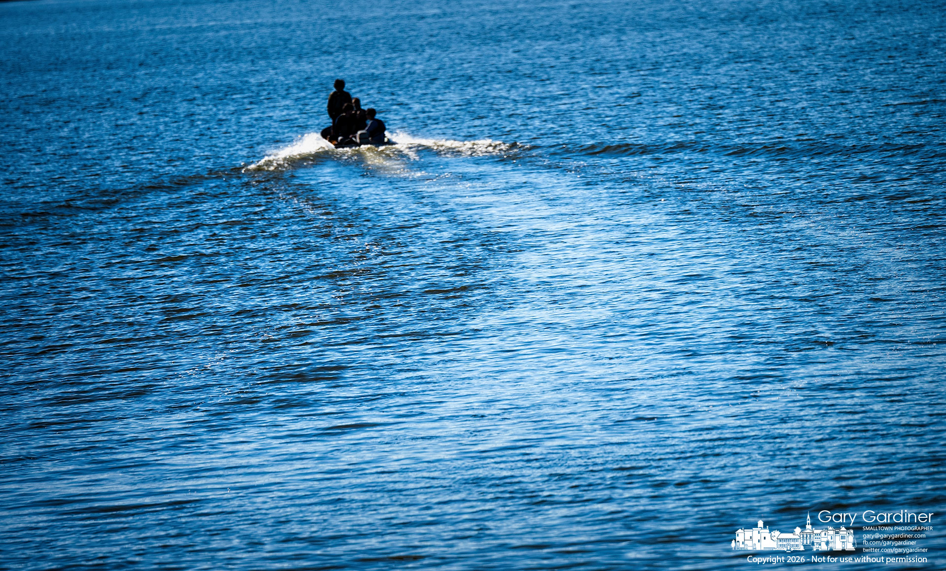 The chase boat returns to harbor following an afternoon monitoring sailboats and their captains on Hoover Reservoir. (My Final Photo for March 8, 2026)