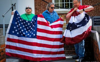 One of 250 flags in Westerville