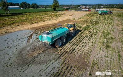 Farm Field pH Lime Sprayed