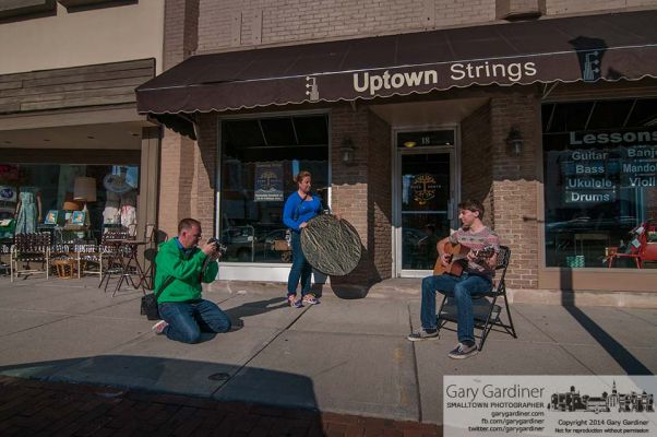 Chris and Julie Hedrick of Blue Skies Video photograph a senior high school student on the sidewalk in Uptown Westerville. My Final Photo for April 23, 2014. Chris and Julie Hedrick of Blue Skies Video photograph a senior high school student on the sidewalk in Uptown Westerville. My Final Photo for April 23, 2014.