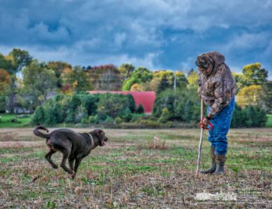 Paul Craddock and his dog take an afternoon walk across the fields at the Braun Farm as Craddock searches for flint and arrowheads. My Final Photo for Oct. 24, 2017. Paul Craddock and his dog take an afternoon walk across the fields at the Braun Farm as Craddock searches for flint and arrowheads. My Final Photo for Oct. 24, 2017.