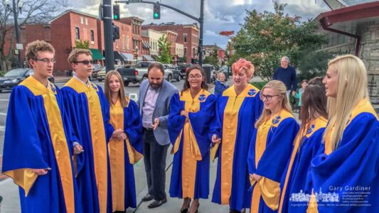 A youth choir gives a brief street performance after posing for photos in front of Church of the Messiah in Uptown Westerville. My Final Photo for Oct. 25, 2017. A youth choir gives a brief street performance after posing for photos in front of Church of the Messiah in Uptown Westerville. My Final Photo for Oct. 25, 2017.