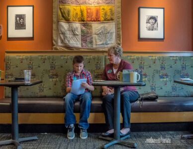 Huber Ridge fifth-grader Gavin Hunt takes notes after questioning Westerville Mayor Kathy Cocuzzi about her work as mayor during his turn as mayor for the day. My Final Photo for Oct. 6, 2017. Huber Ridge fifth-grader Gavin Hunt takes notes after questioning Westerville Mayor Kathy Cocuzzi about her work as mayor during his turn as mayor for the day. My Final Photo for Oct. 6, 2017.