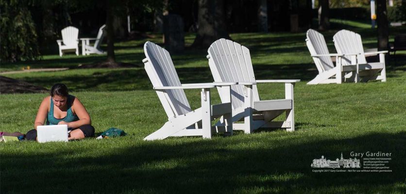 An Otterbein student takes advantage of near-perfect fall weather to stretch out on the campus lawn for an afternoon study session. My Final Photo for Oct. 18, 2017. An Otterbein student takes advantage of near-perfect fall weather to stretch out on the campus lawn for an afternoon study session. My Final Photo for Oct. 18, 2017.