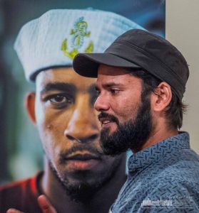 South African photographer Yasser Booley talks with museum visitors during a reception at the Frank Museum following his popup photo gallery in Uptown Westerville at the completion of his sabbatical at Otterbein University. My Final Photo for Nov. 26, 2017 South African photographer Yasser Booley talks with museum visitors during a reception at the Frank Museum following his popup photo gallery in Uptown Westerville at the completion of his sabbatical at Otterbein University. My Final Photo for Nov. 26, 2017